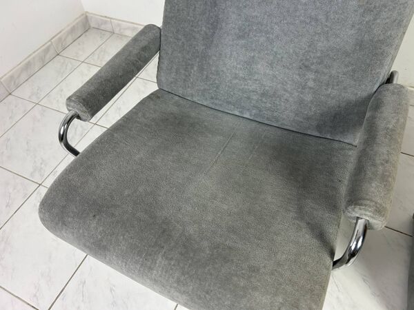 Fauteuil pivotant vintage Gelderland avec repose-pieds Jan des Bouvrie