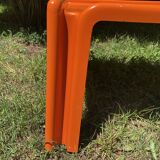 Orange fiberglass coffee table