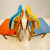 Four middle century chairs