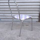 70s chrome metal tubular chair