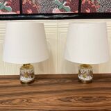 Pair of ceramic lamps "1950s scandinavian design".