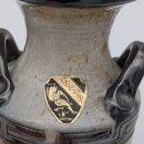 Roger Guérin (Bouffioulx) - Art Deco Vase Salt Glaze - Antelope Decor - 1930