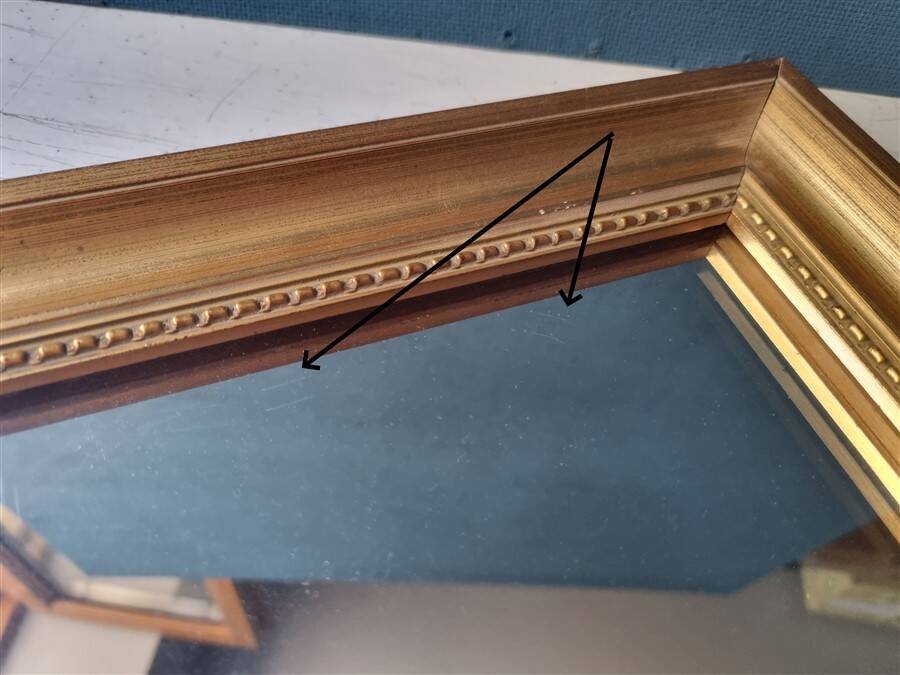 Gold frame mirror