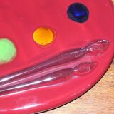 Aetgina Vallauris ceramic painter's palette trivet