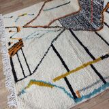 Handmade wool Berber rug 309X200 cm