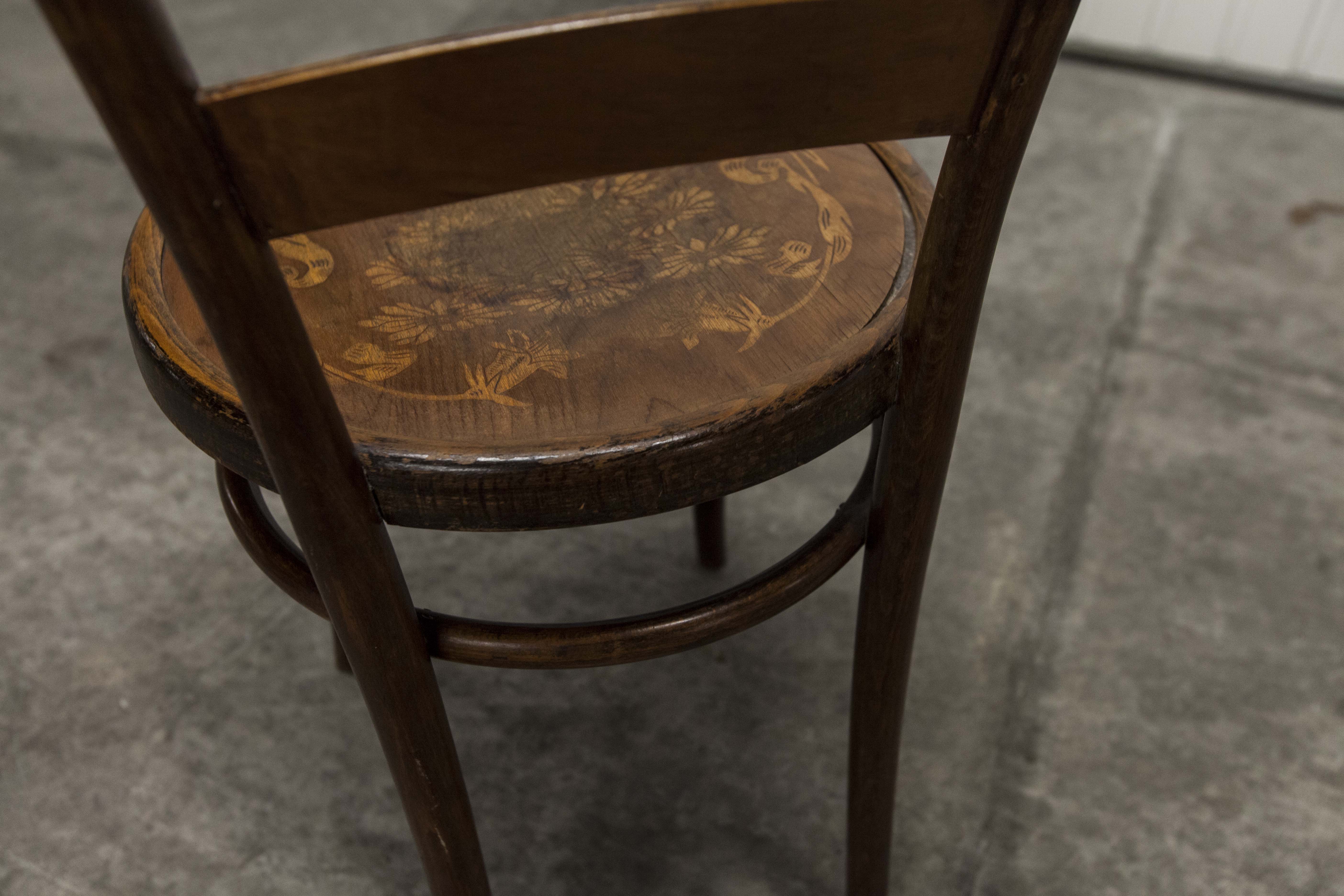 Baumann 1900 Swiss chair signed