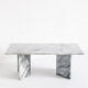 Vintage white marble coffee table - France, 1970s