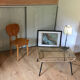 Table basse porte-revues verre