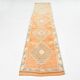 Tapis de couloir vintage géométrique orange doux 3x12, 81x378 cm