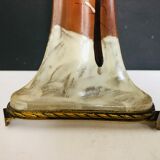 Vase art nouveau en verre émaillé