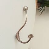 Patère porte manteau mural ancien en acier