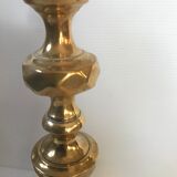 Pair of Victorian candle holders in gilded bronze