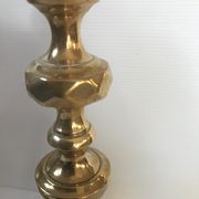 Pair of Victorian candle holders in gilded bronze