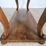 silk table in walnut from the Restoration period