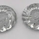 Pair of twisted round candlesticks in baccarat crystal stamped