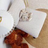 Fauteuil chauffeuse tissu bouclettes