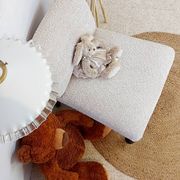Fauteuil chauffeuse tissu bouclettes