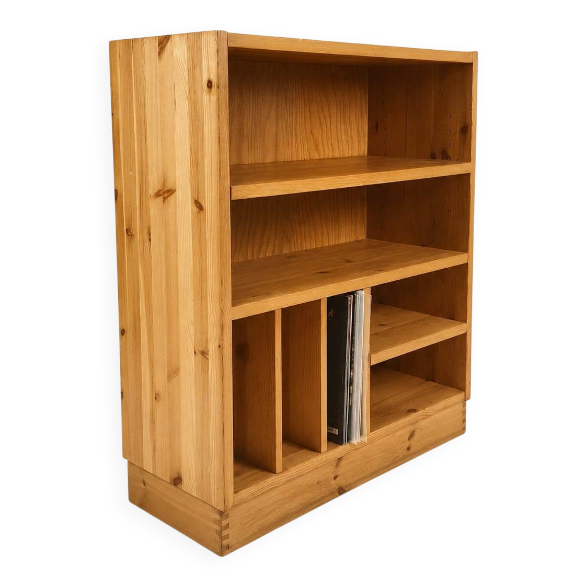 Maison Regain style pine audio cabinet, 1970s