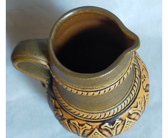 Ceramic pitcher west-germany jasba vintage graphic patterns