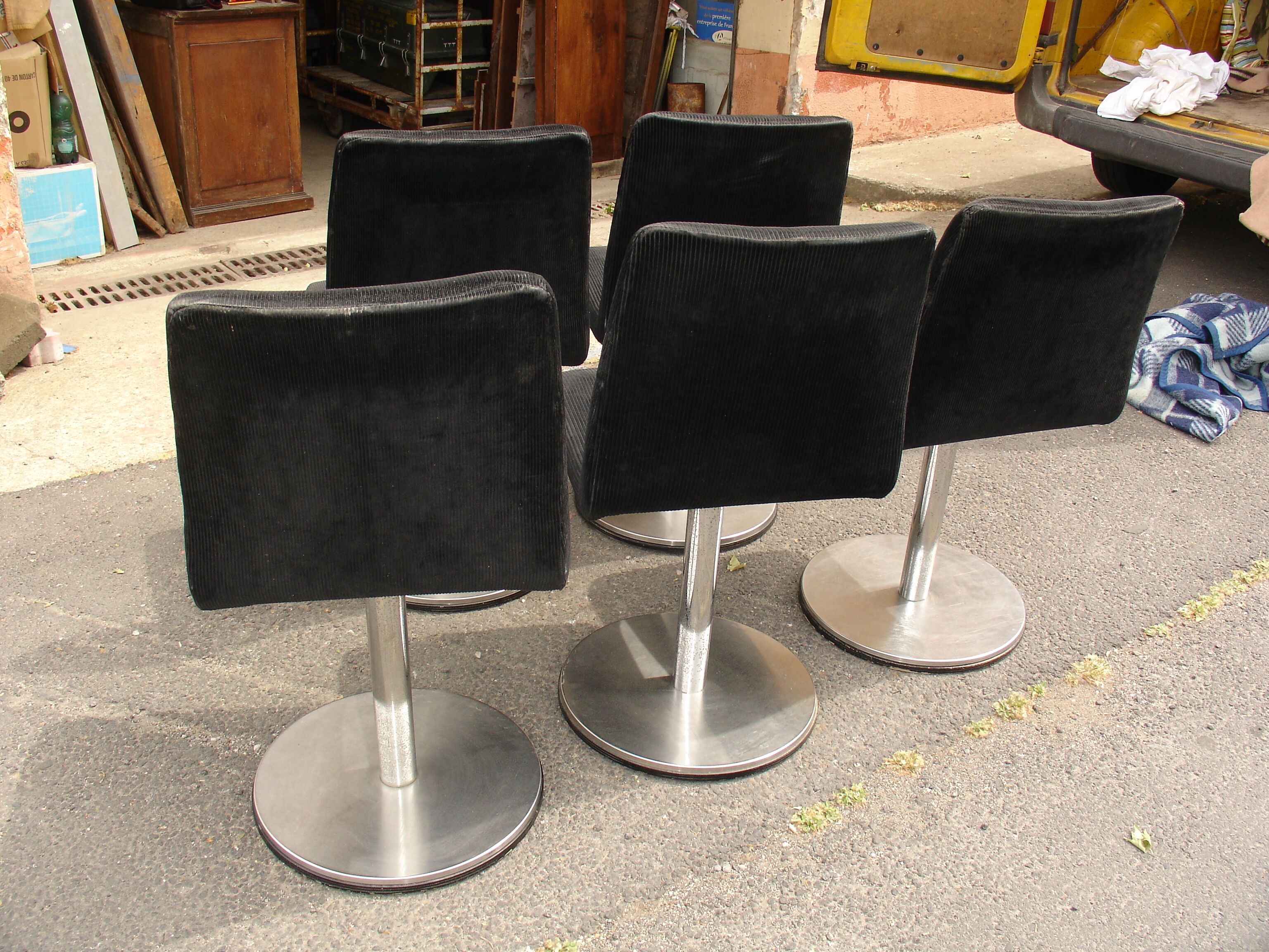 Série de 5 chaises pivotantes vers 1970