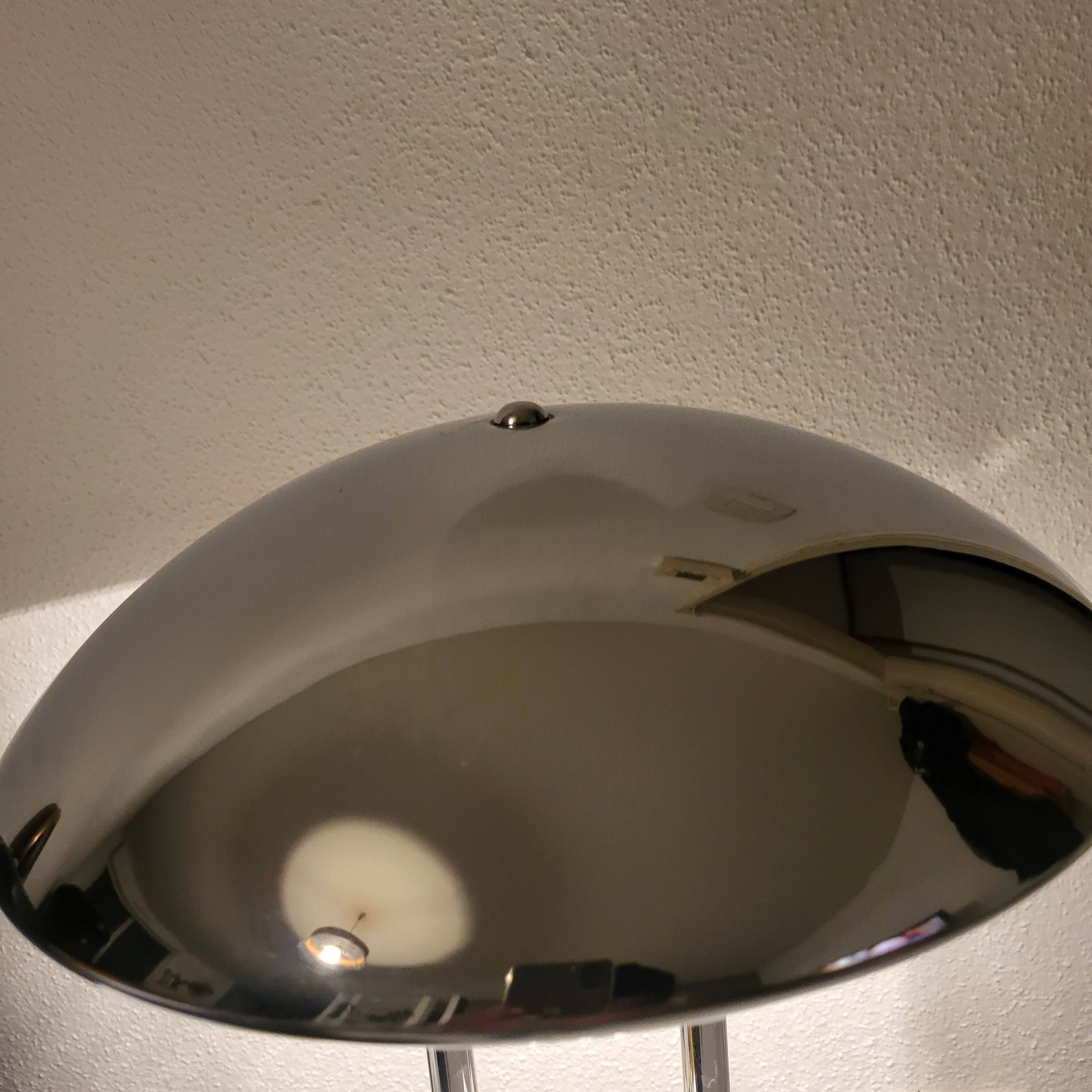 Lampe champignon chromé par Robert Sonneman,Ikea