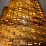 Lampes bougeoir rotin anciennes (X2)