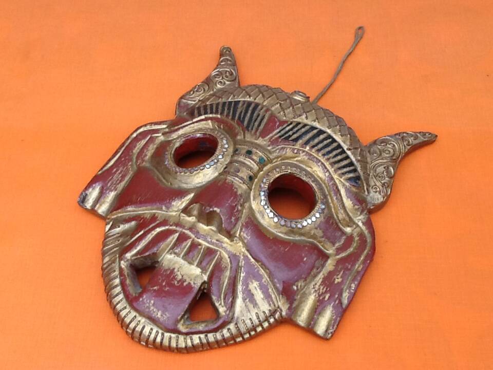 Barong hanging mask (Bali) Carved wood