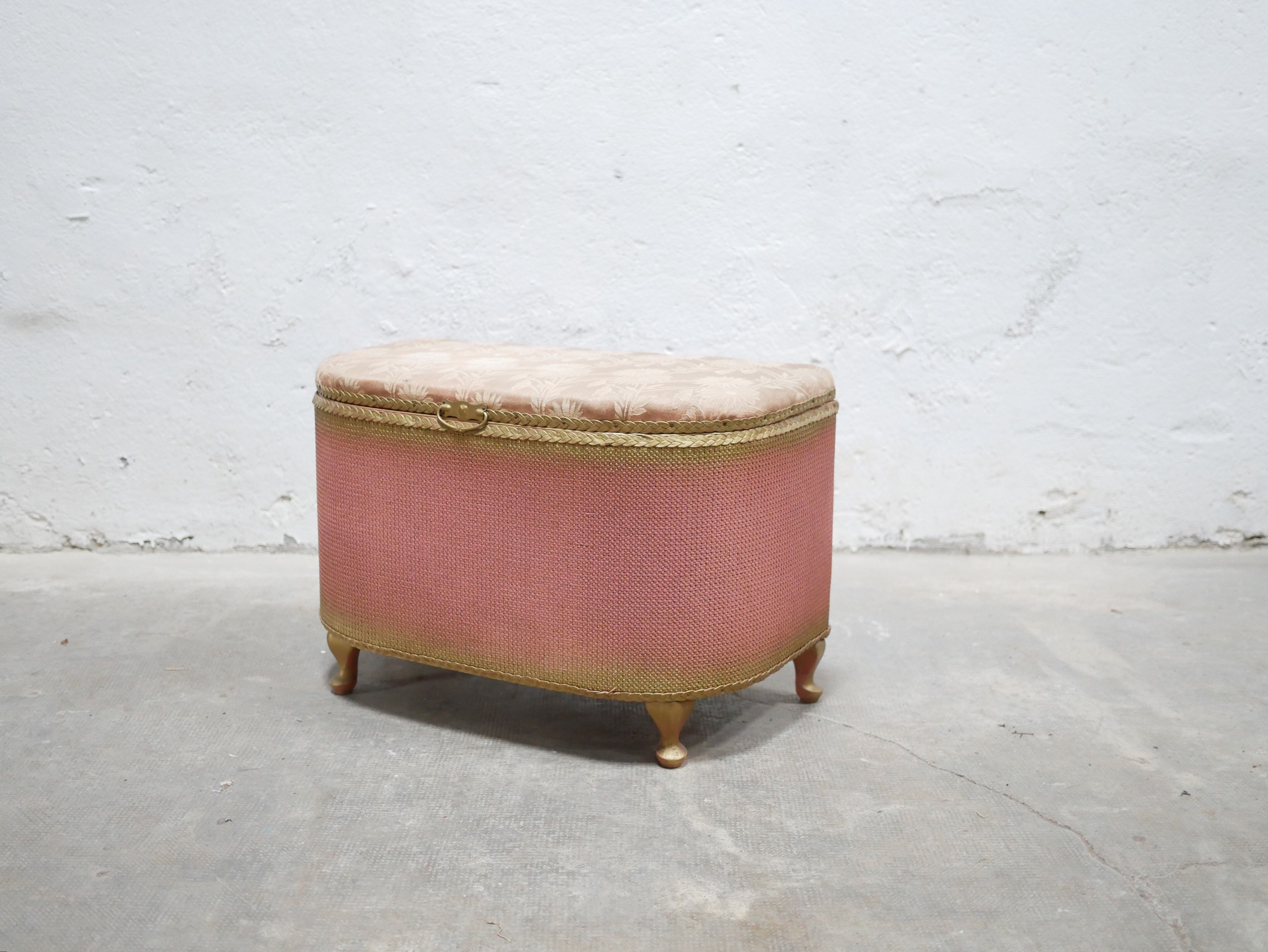 Vintage wooden bench chest