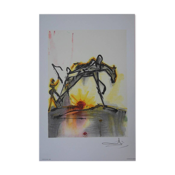 Salvador Dali: Horses, The Work Horse - Signed Lithograph