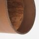 Authentic leather wastebasket/bin by Carl Auböck from the mid-20th century.
