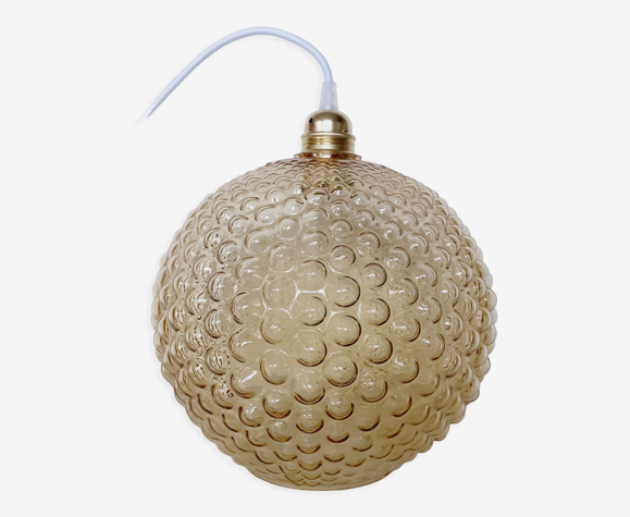 Suspension globe bulles en verre