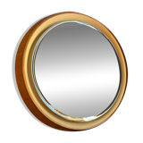 Backlit mirror designed by Gio Ponti in wood and lacquer. Italy, 1970s.