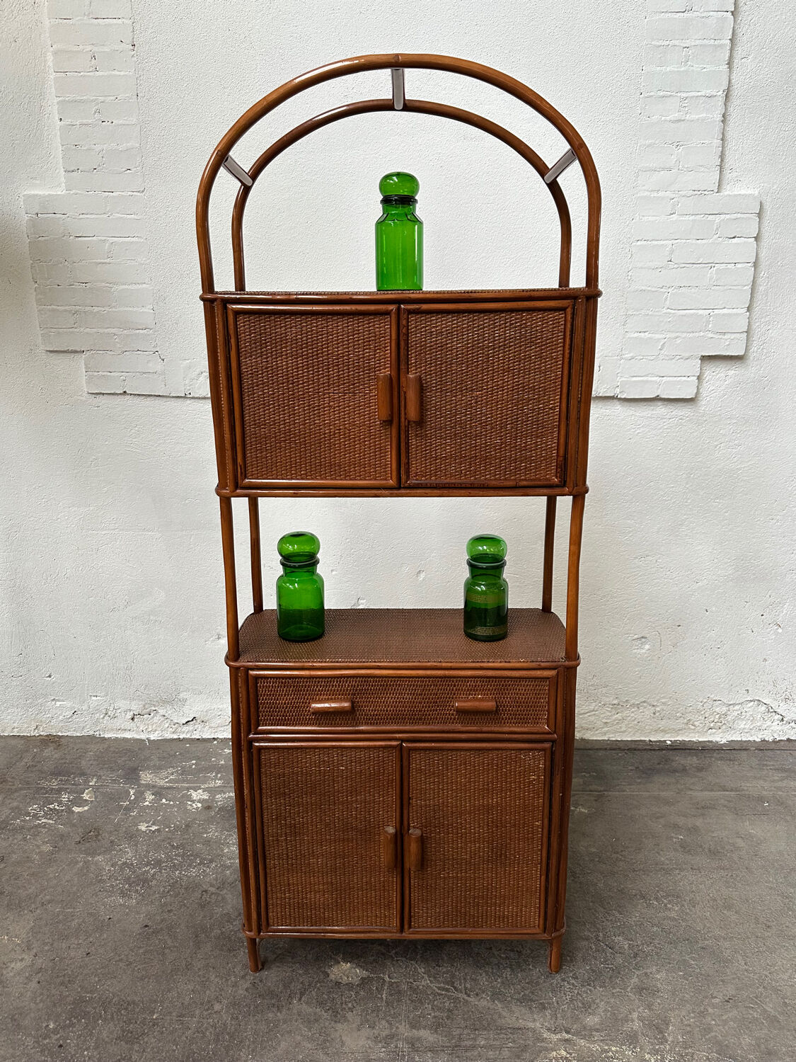 Rattan shelf/bookcase