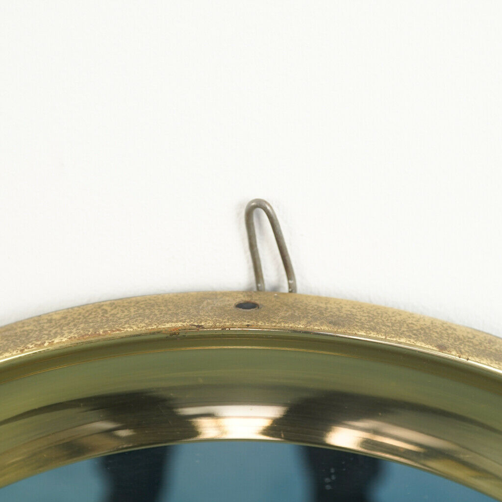 Mirror wall round metal sergio mazza design 60s vintage modern