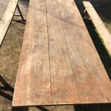 Farm table and two benches