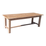 Table de ferme en chêne massif bois brut