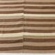 Dark Brown & Beige Striped Pattern Turkish Kilim Rug, 311x394Cm
