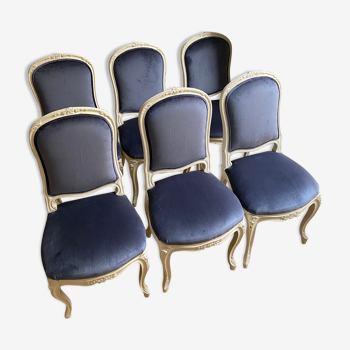 6 chaises Louis XV
