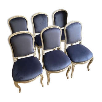 6 chaises Louis XV