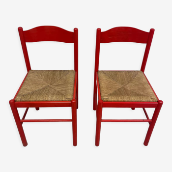 Habitat red lacquered chairs