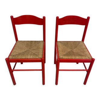Habitat red lacquered chairs