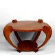 Pedestal Table, Solid Teak Coffee Table, Art Deco Colonial, c. 1930