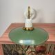 Vintage enamelled sheet metal swan neck wall light