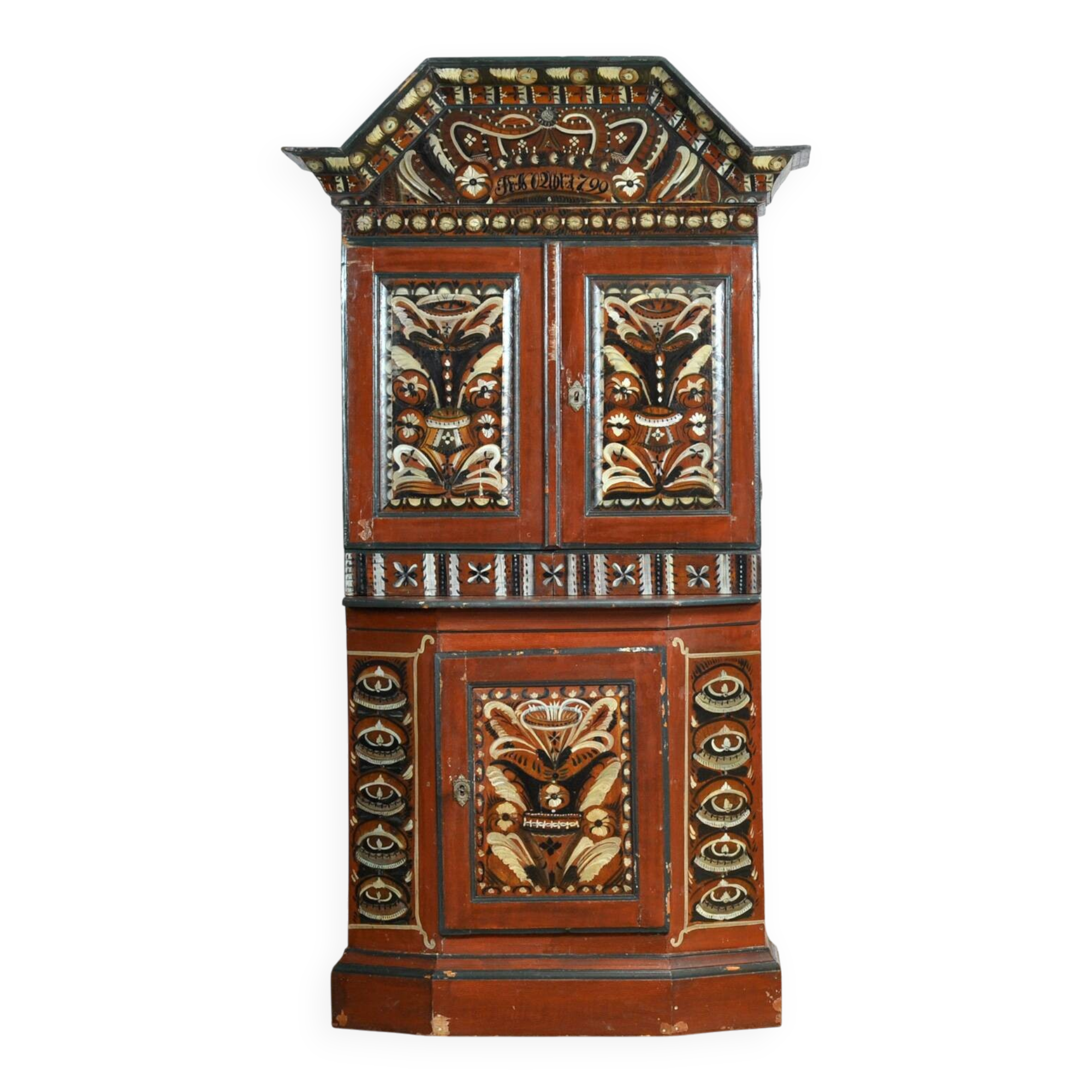 Sideboard, painted cabinet from Dalarna, Sweden 1799