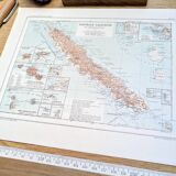 Nouvelle-Calédonie, carte imprimée en 1899