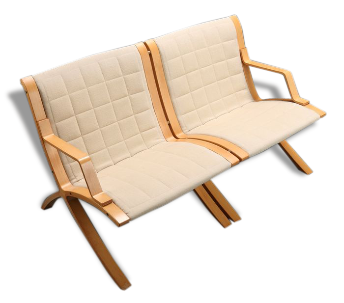 Peter Hvidt & Mølgaard Nielsen for Fritz Hansen Orla - Sofa 2 places model "AX" Scandinavian vintage (1940-1950-1960)