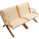 Peter Hvidt & Mølgaard Nielsen for Fritz Hansen Orla - Sofa 2 places model "AX" Scandinavian vintage (1940-1950-1960)