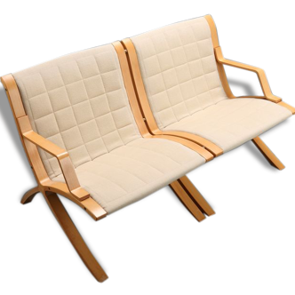 Peter Hvidt & Orla Mølgaard Nielsen pour Fritz Hansen - Sofa 2 places modèle "AX" vintage scandinave (1940-1950-1960)
