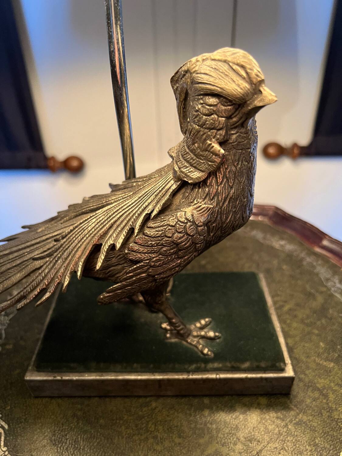Vintage pheasant lamp signed G.W. (Gilles Wavrant) – Hollywood R design