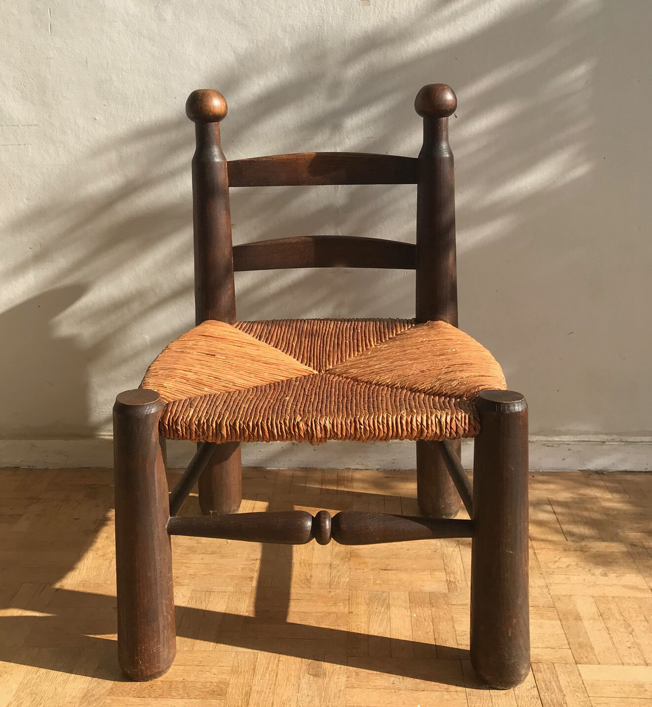 Wooden chair and straw 1950